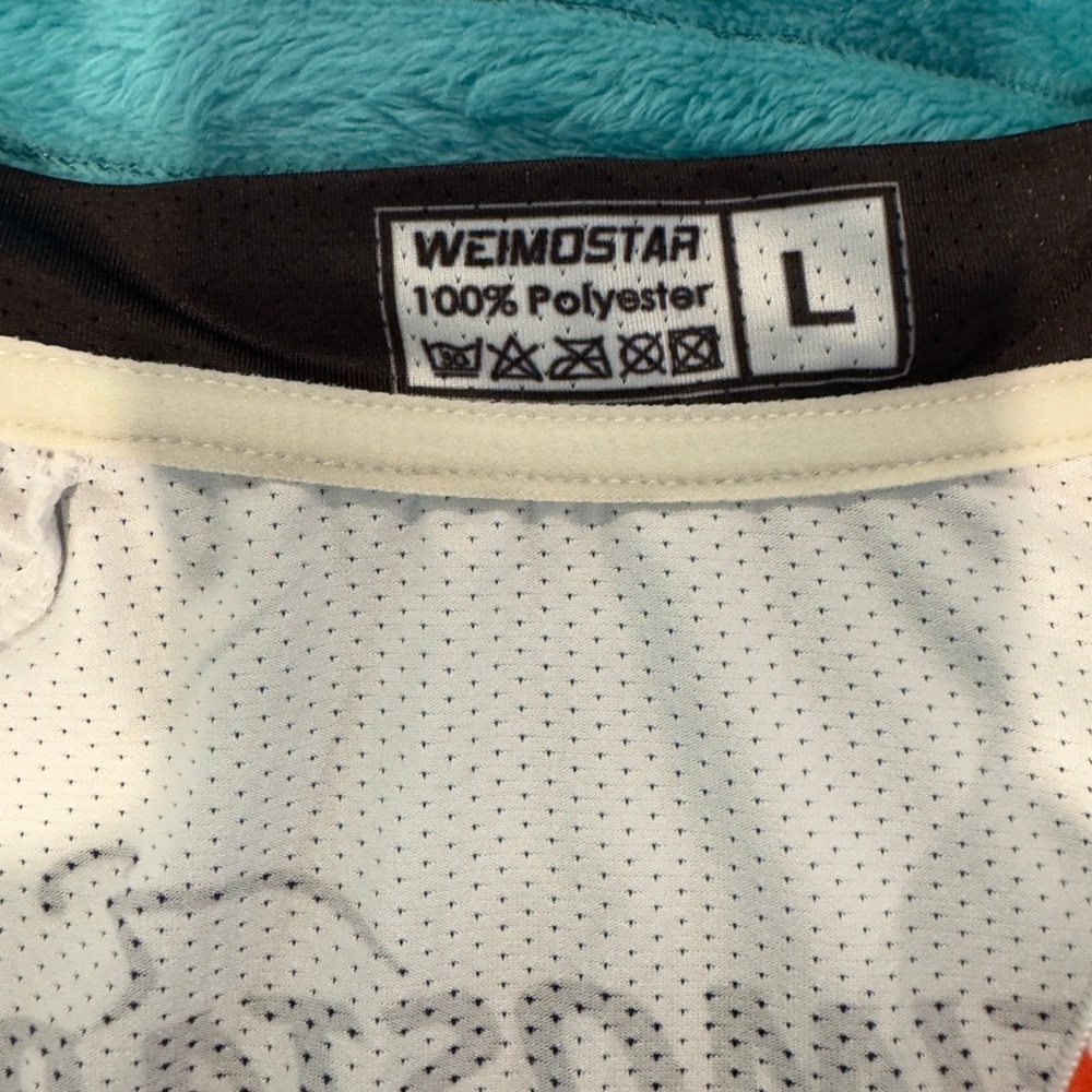 WEIMOSTAR Cycling Jersey Full Zip Multicolored Geometric Print Unisex size Large - Picture 6 of 7